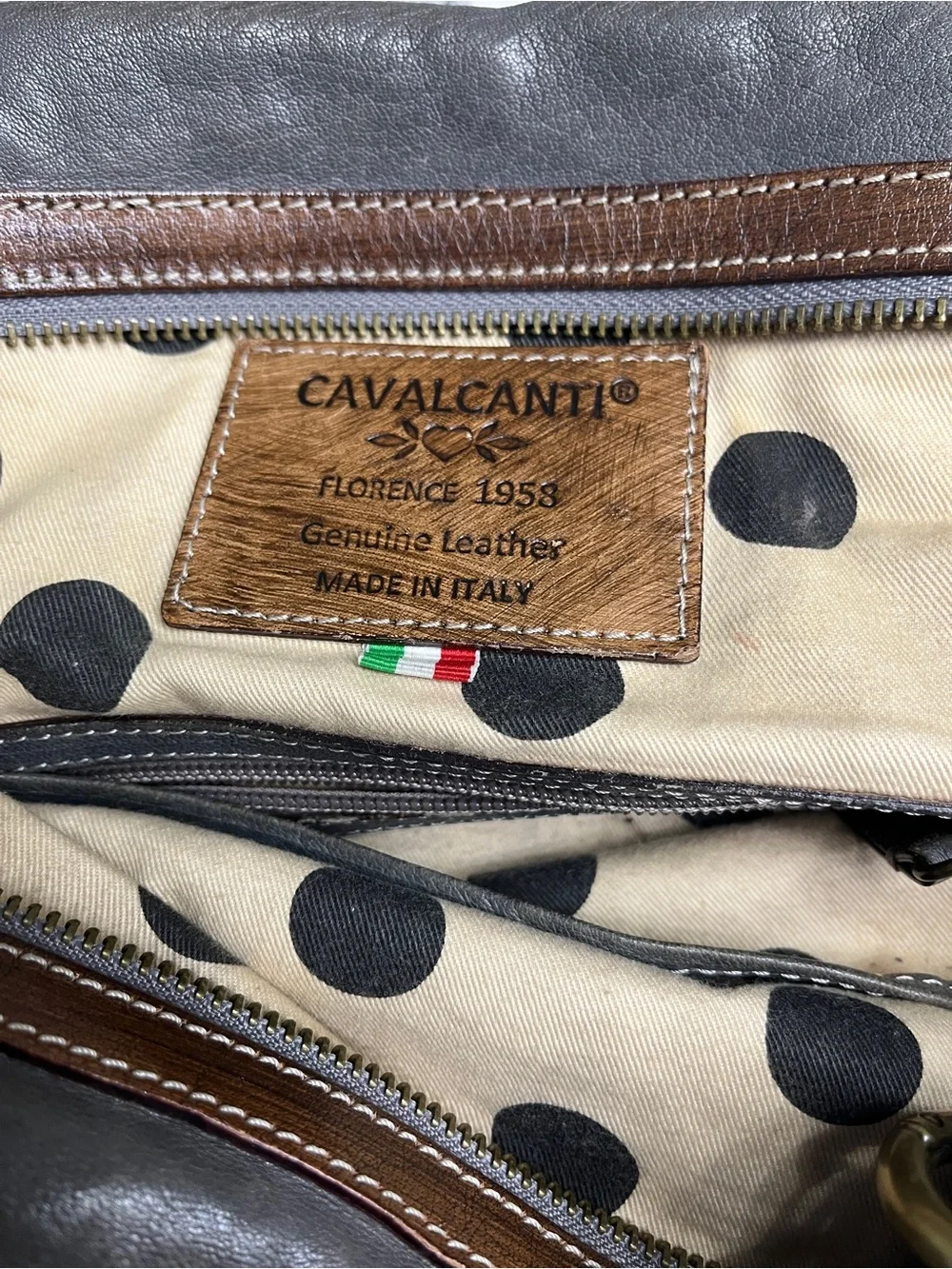 Cavalcanti Leather Briefcase Tote in Dark Brown - Designer Style